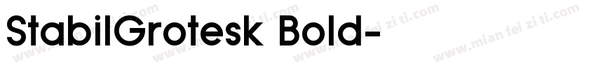 StabilGrotesk Bold字体转换